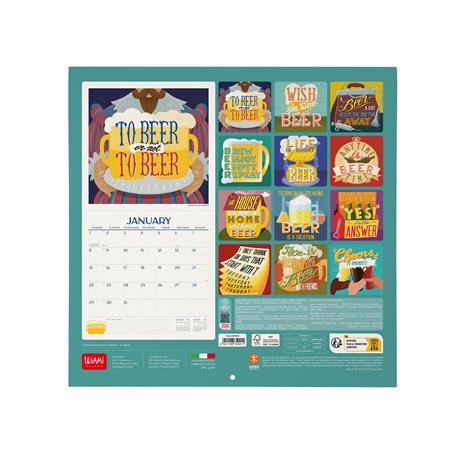 Calendario 2024, da parete, carta non patinata - 30 x 29 cm BEER - 3