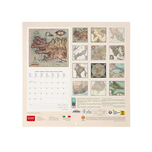 Calendario da Parete 2024 - 30 x 29 Cm ITALY