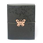 ECO Taccuino Butterfly A6 in ricuoio 224pg Bianche e Conf.Regalo