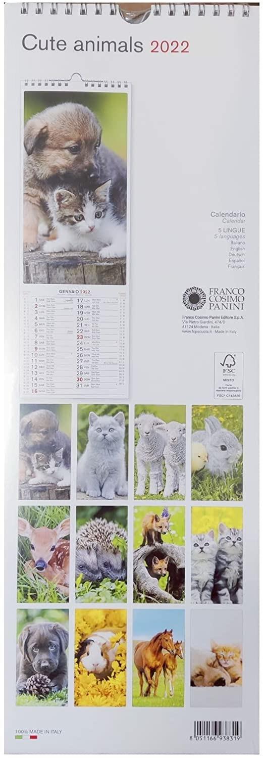 Calendario 2022 Cute Animals - 15 x 43 cm - 2