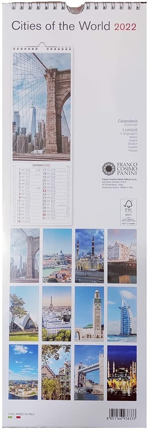 Calendario 2022 Cities of the World - 15 x 43 cm - 2