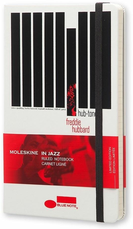 Taccuino Moleskine Bluenote Limited Edition large a righe. Freddie Hubbard. Bianco