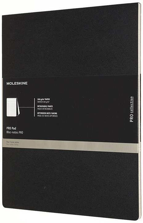 Blocco Pro Pad Moleskine letter copertina morbida nero. Black