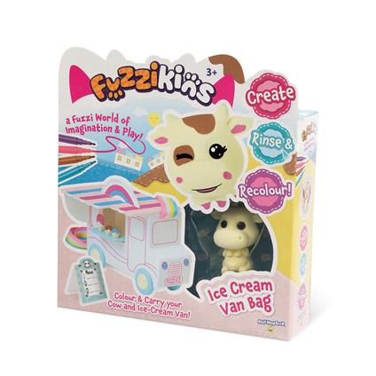 Grandi giochi – fuzzikins camioncino dei gelati, da colorare. trasformabile in borsetta