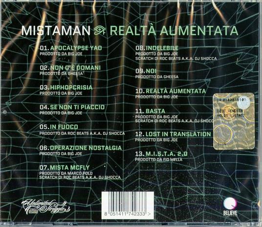 Realtà aumentata - CD Audio di Mistaman - 2