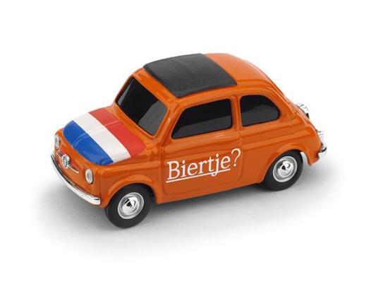 Fiat 500 Brums Olanda BIERTJE? T'IS HIER SANTASTISCH 1:43 Model BMBR059 - 2