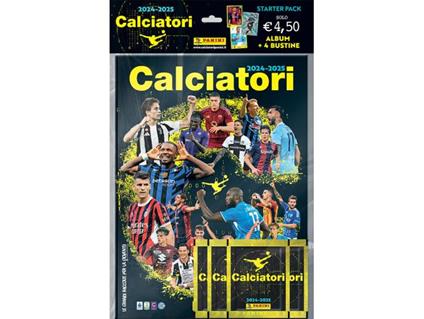 PANINI STARTER SET CALCIATORI 2024-2025 ALBUM + 4 BUSTINE SPORT - CARTE DA GIOCO/COLLEZIONE