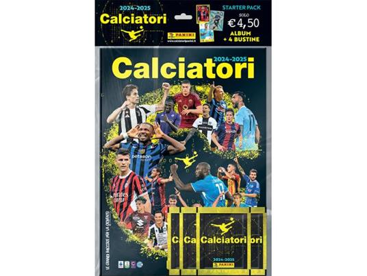 PANINI STARTER SET CALCIATORI 2024-2025 ALBUM + 4 BUSTINE SPORT - CARTE DA GIOCO/COLLEZIONE