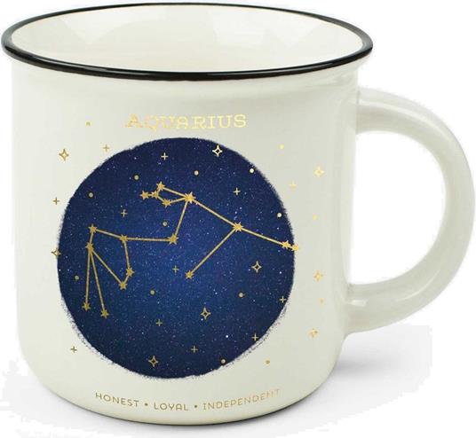Tazza oroscopo Legami Count Your Lucky Stars Mug segno zodiacale Acquario. Aquarius