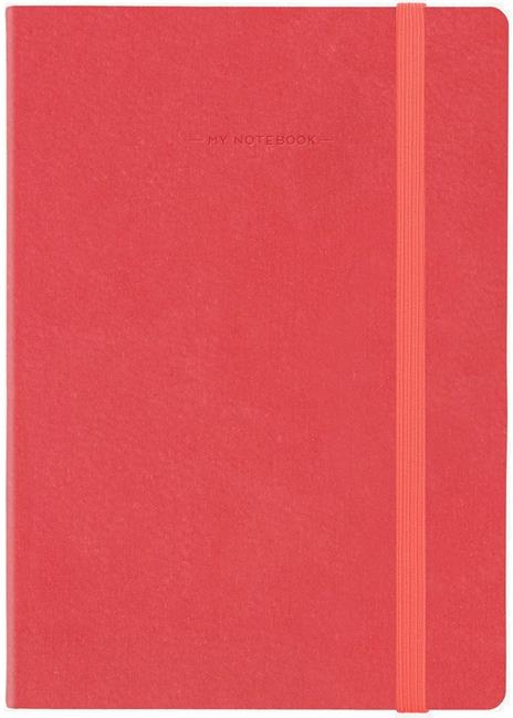 Taccuino Legami My Notebook medium a pagine bianche Rosso. Neon Coral