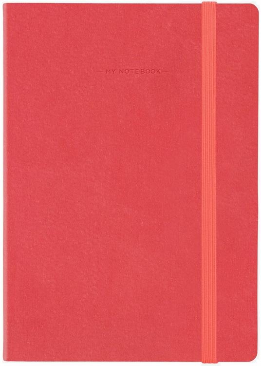 Taccuino Legami My Notebook medium a pagine bianche Rosso. Neon Coral