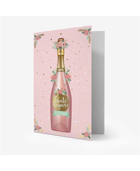 Large Biglietto Auguri - Champagne