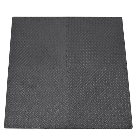 Tappeto Puzzle Tappetino Fitness Palestra Multiuso Schiuma EVA 4pz 60x60cm Nero - 2