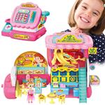 Registratore Cassa Playset Ristorante Giocattolo Bambini Con Bambola E Accessori
