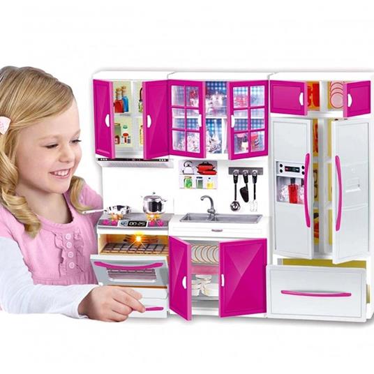 Cucina Per Bambole Giocattolo Bambini Con Forno Luci Suoni E Accessori Gioco