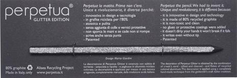 Matita Perpetua Glitter Edition Made in Italy Idea Regalo colore argento scuro - 4