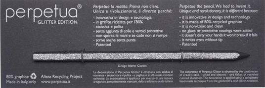 Matita Perpetua Glitter Edition Made in Italy Idea Regalo colore argento scuro - 4
