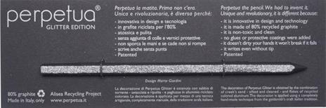 Matita Perpetua Glitter Edition Made in Italy Idea Regalo colore rosso - 4
