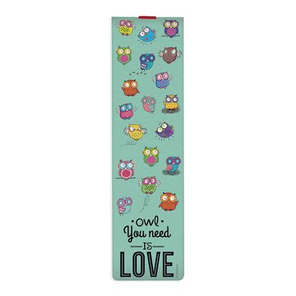 Segnalibro Legami Booklovers con elastico. Gufi. Owls