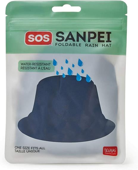 Cappello antipioggia pieghevole, Sos Sanpei Foldable Rain Hat - Blue - 3