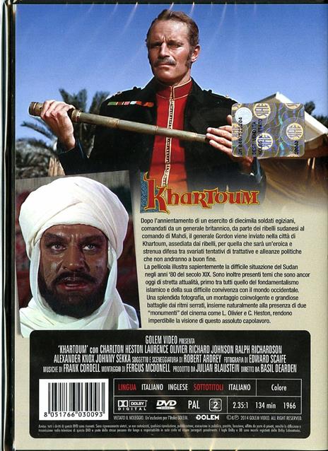 Khartoum di Basil Dearden,Michael Relph - DVD - 2