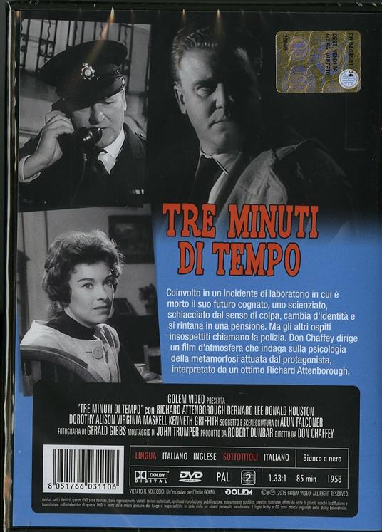 Tre minuti di tempo di Don Chaffey - DVD - 2