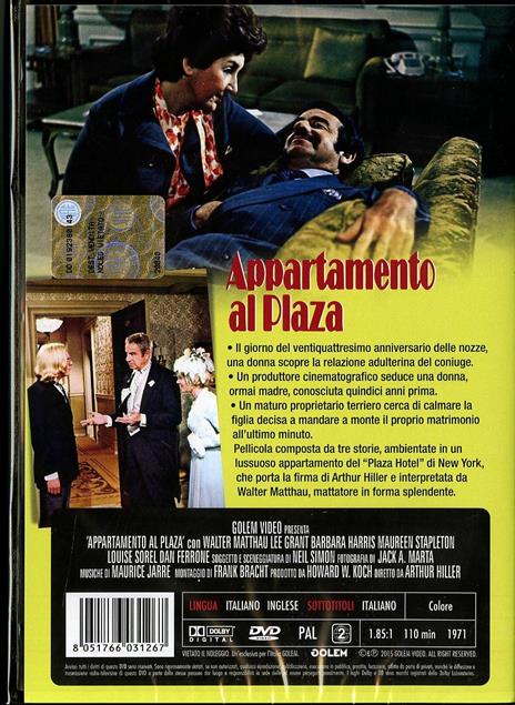 Appartamento al Plaza di Arthur Hiller - DVD - 2