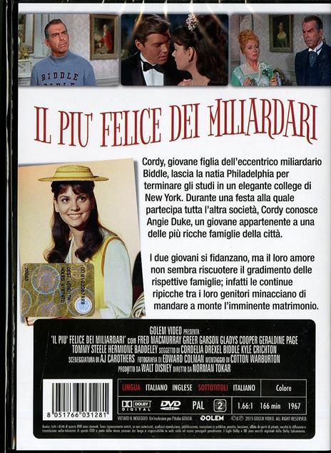 Il più felice dei miliardari di Norman Tokar - DVD - 2