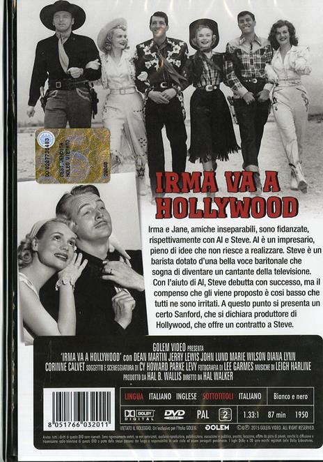 Irma va a Hollywood di Hal Walker - DVD - 2