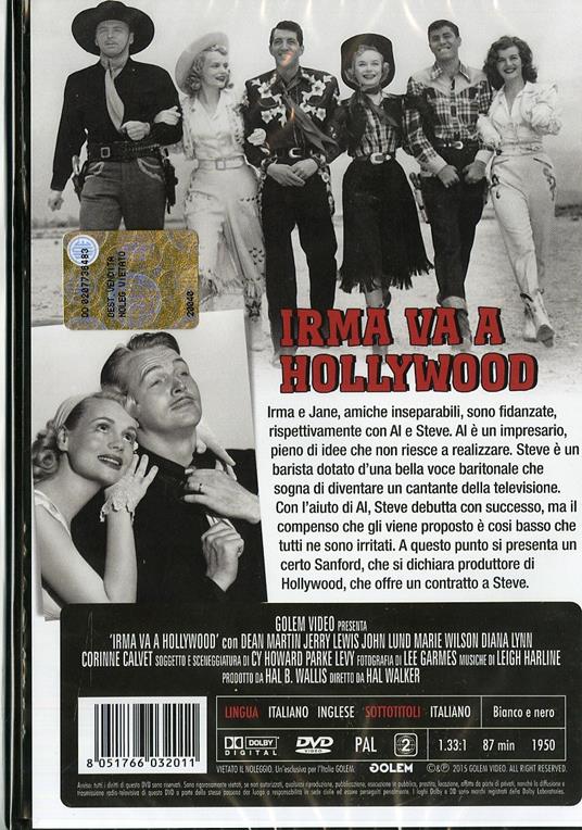 Irma va a Hollywood di Hal Walker - DVD - 2