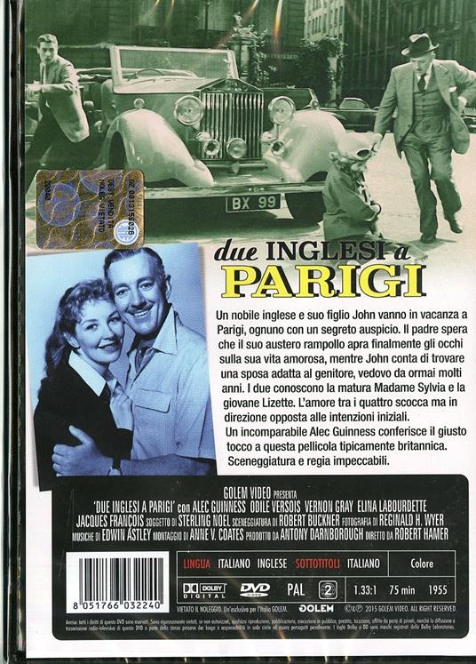 Due inglesi a Parigi di Robert Hamer - DVD - 2