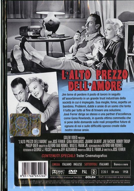 L' alto prezzo dell'amore di José Ferrer - DVD - 2