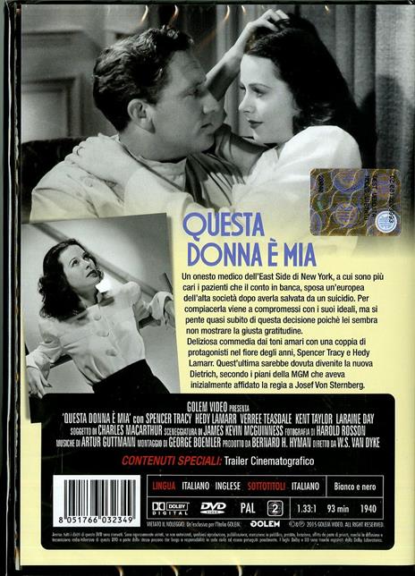 Questa donna è mia di Joseph Von Sternberg,Woody Van Dyke - DVD - 2