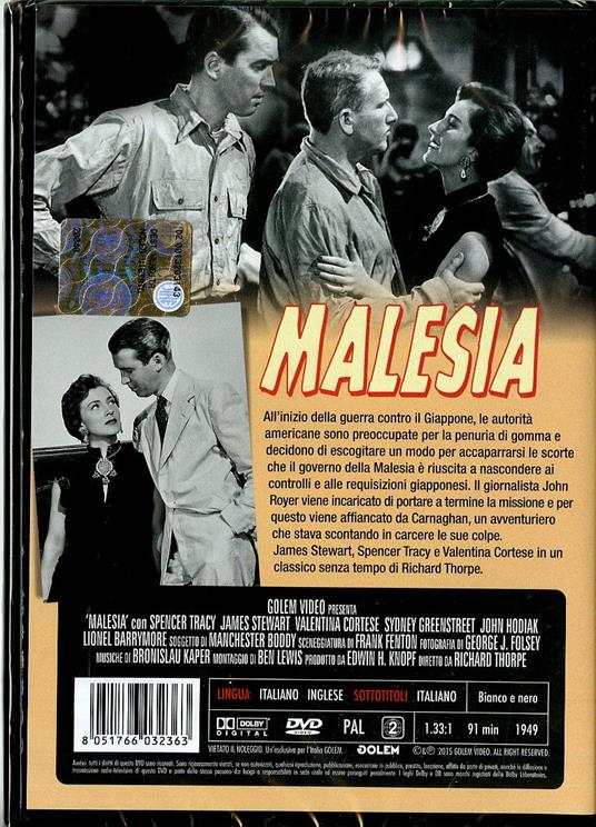 Malesia di Richard Thorpe - DVD - 2