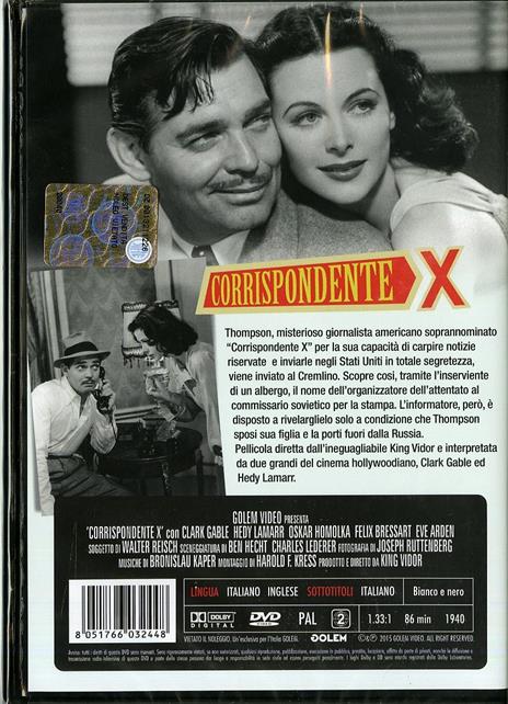 Corrispondente X di King Vidor - DVD - 2