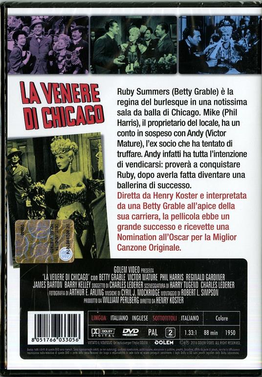 La Venere di Chicago di Henry Koster - DVD - 2