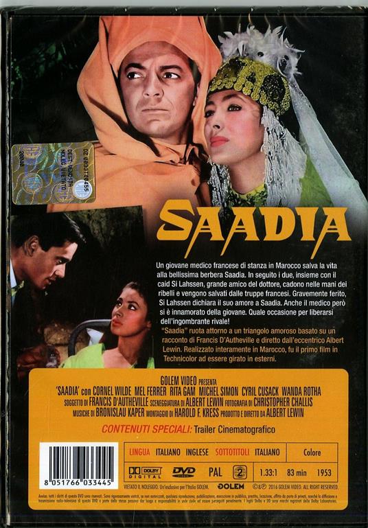 Saadia di Albert Lewin - DVD - 2