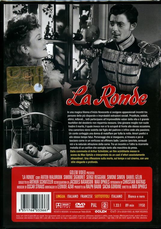 La ronde. Il piacere e l'amore di Max Ophüls - DVD - 2