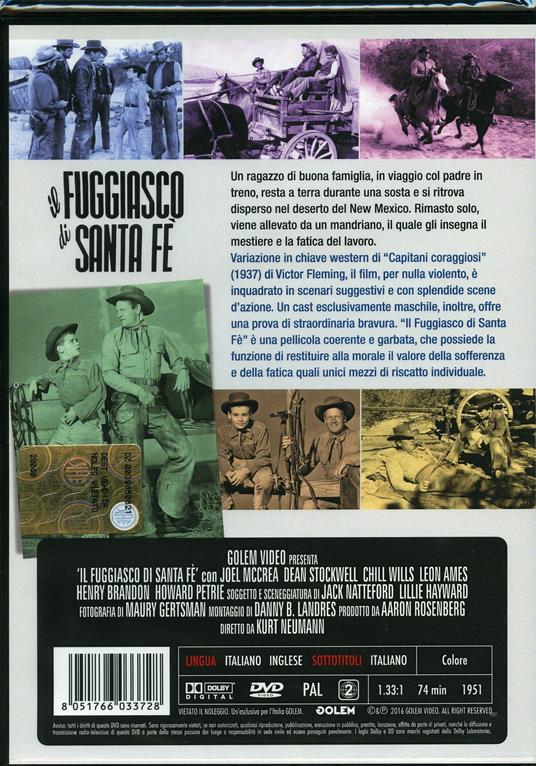 Il fuggiasco di Santa Fé di Kurt Neumann - DVD - 2