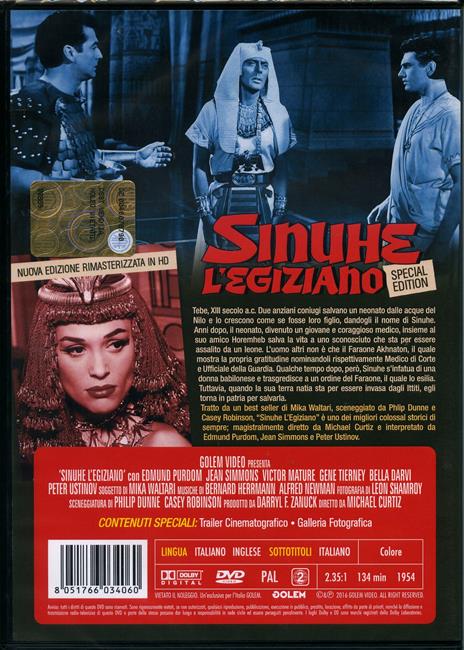 Sinuhe l'egiziano<span>.</span> Special Edition di Michael Curtiz - DVD - 2