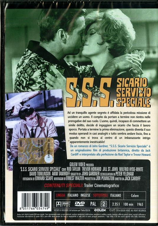 S.S.S. Sicario Servizio Speciale di Jack Cardiff - DVD - 2