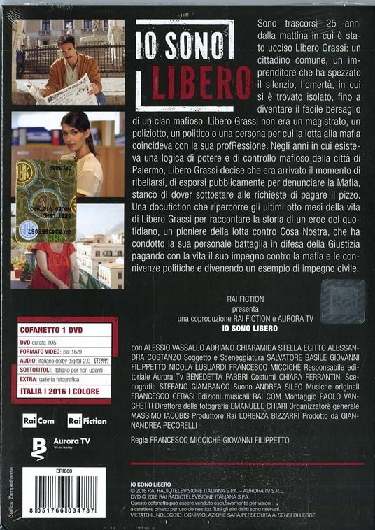 Io sono libero di Francesco Miccichè,Giovanni Filippetto - DVD - 2