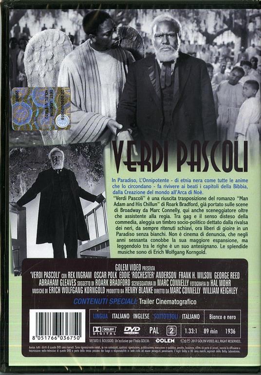 Verdi pascoli (DVD) di William Keighley,Marc Connelly - DVD - 2