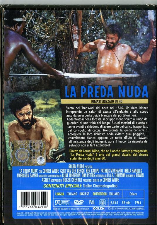 La preda nuda (DVD) di Cornel Wilde - DVD - 2