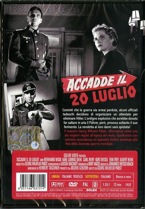 Accadde il 20 luglio (DVD) di Georg Wilhelm Pabst - DVD - 2