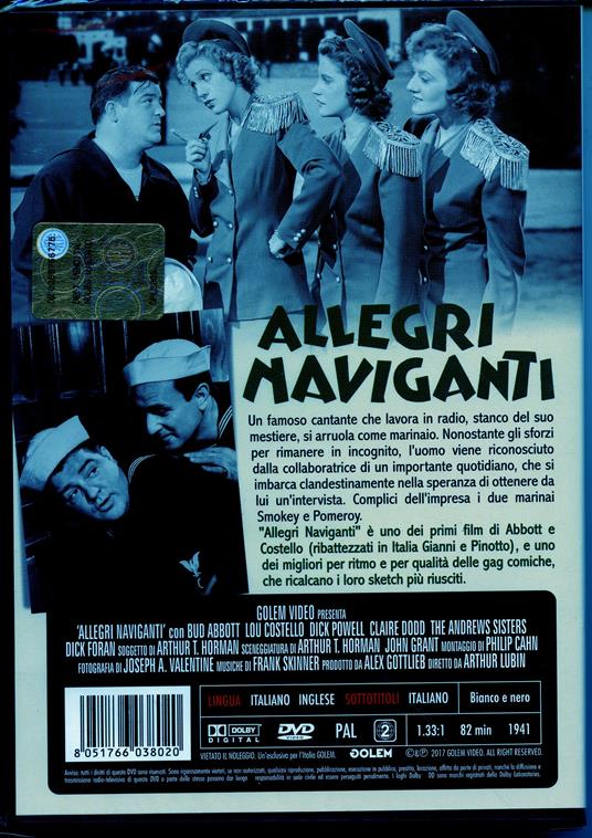 Allegri naviganti (DVD) di Arthur Lubin - DVD - 2