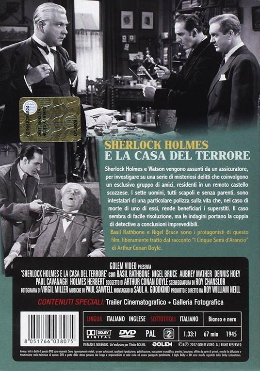 Sherlock Holmes e la casa del terrore (DVD) di Roy William Neill - DVD - 2