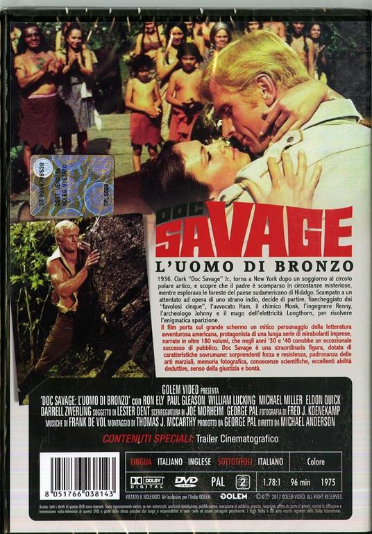 Doc Savage. L'uomo di bronzo (DVD) di Michael Anderson - DVD - 2