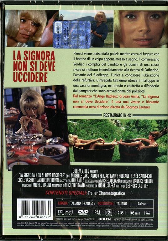 La signora non si deve uccidere. Restaurato in 4K (DVD) di Georges Lautner - DVD - 2