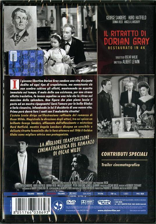 Il ritratto di Dorian Gray. Restaurato in 4K (DVD) di Albert Lewin - DVD - 2